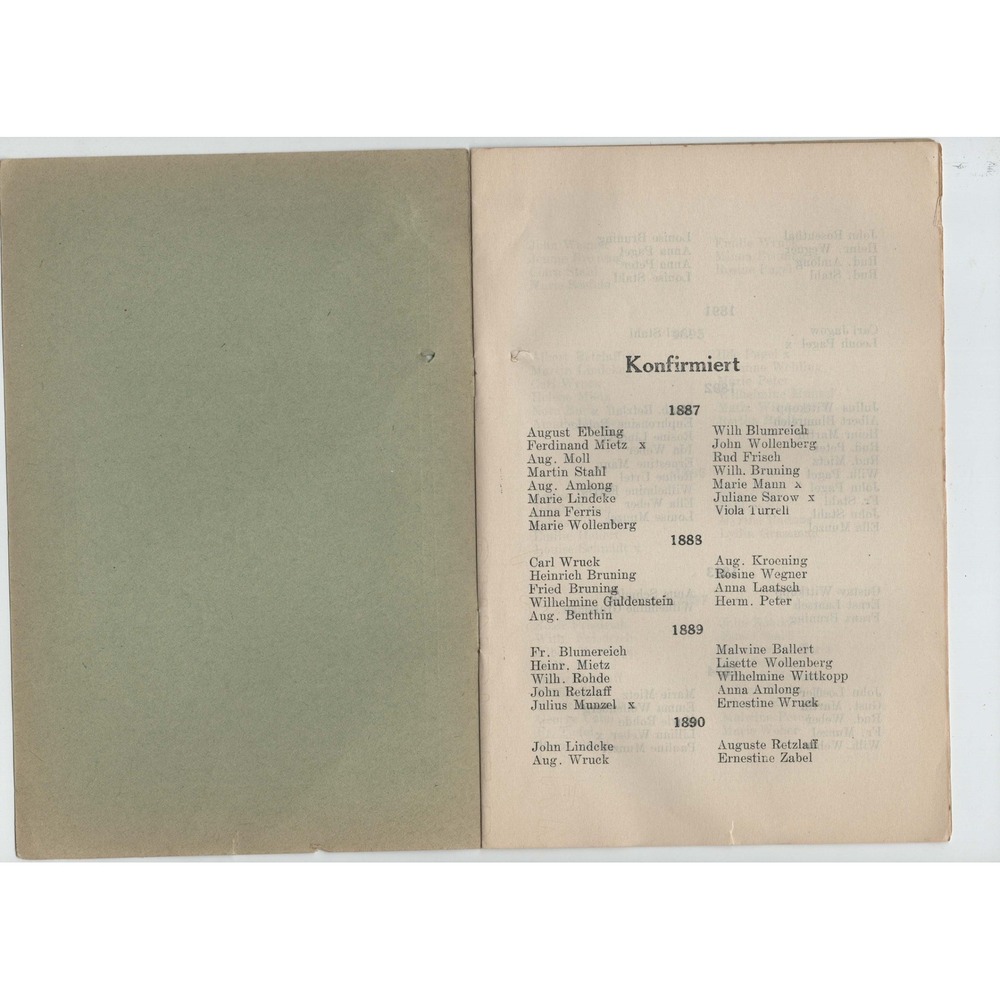 Vintage 1887-1915 Wolcottsville NY Lutheran Confirmation Record Pastor Knuebel - Picture 3 of 3